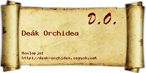 Deák Orchidea névjegykártya